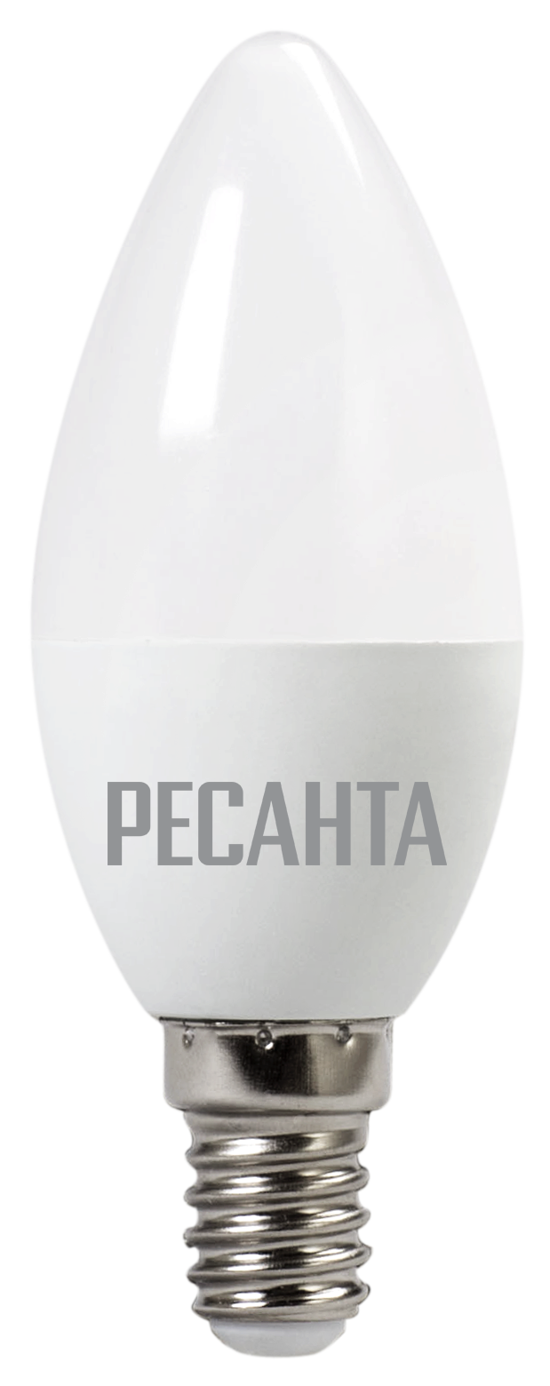 Лампа светодиодная РЕСАНТА LL-R-C37-6W-230-3K-E14